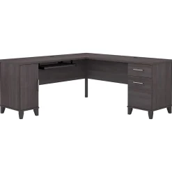 Outlet Somerset 72"W L Shaped Desk with Storage, (WC81510K) L-Desks