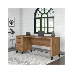 Discount Somerset 72"W Office Desk with Drawers, (WC81372) Computer Desks