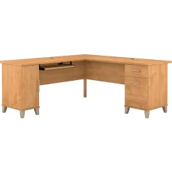 Somerset 72"W L Shaped Desk with Storage, (WC81410K) Office Desks