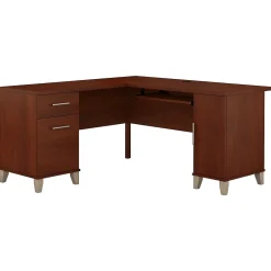 Online Somerset 60"W L Shaped Desk with Storage, (WC81730K) Computer Desks