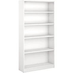 Universal 72"H 5-Shelf Bookcase with Adjustable Shelves, Pure White (WL12417) Bookcases