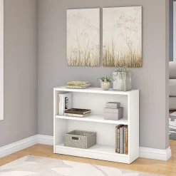 Discount Universal 2-Shelf Bookcase, Pure White (WL12413) Bookcases