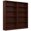 Outlet Universal 72"H 5-Shelf Bookcase with Adjustable Shelves, Vogue Cherry, 2/Set (UB003VC) Bookcases