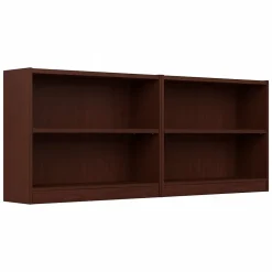 Best Universal 30"H 2-Shelf Bookcase, Vogue Cherry, 2/Set (UB001VC) Bookcases