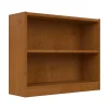 Best Universal 30"H 2-Shelf Bookcase with Adjustable Shelf, Natural Cherry (WL12466) Bookcases