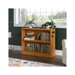 Best Universal 30"H 2-Shelf Bookcase with Adjustable Shelf, Natural Cherry (WL12466) Bookcases