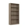 Sale Universal 72"H 5-Shelf Bookcase with Adjustable Shelves, Ash Gray Laminated Wood (WL12427) Bookcases