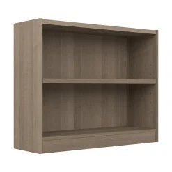 Online Universal 30"H 2-Shelf Bookcase with Adjustable Shelf, Ash Gray Laminated Wood (WL12426) Bookcases