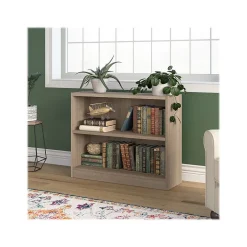 Online Universal 30"H 2-Shelf Bookcase with Adjustable Shelf, Ash Gray Laminated Wood (WL12426) Bookcases
