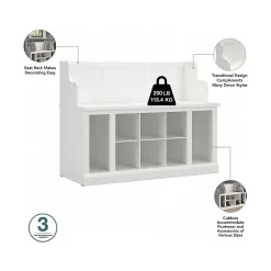Hot Woodland Entryway Storage Set with Hall Trees and Shoe Bench with Drawers, White Ash (WDL012WAS) Storage Cabinets
