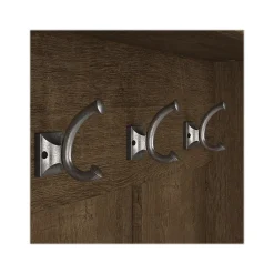 Hot Woodland 24W Hall Tree and Small Shoe Bench with Shelves, Ash Brown (WDL008ABR) Storage Cabinets