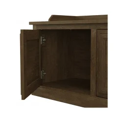 New Woodland 40W Hall Tree and Shoe Storage Bench with Doors, Ash Brown (WDL001ABR) Storage Cabinets