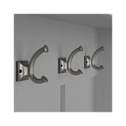 New Woodland 40W Hall Tree and Shoe Storage Bench with Doors, Cape Cod Gray (WDL001CG) Storage Cabinets