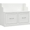 Sale Woodland 40W Entryway Bench with Doors, White Ash (WDL005WAS) Storage Cabinets