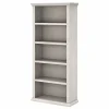Outlet Yorktown 67"H 5-Shelf Bookcase with Adjustable Shelves, Linen White Oak Laminated Wood (WC40466-03) Bookcases
