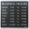 Social Distance Signage<Headline Business Hours Sign, 14x13", Black/Silver, Caution Sign