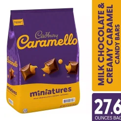 Chocolate<Cadbury CARAMELLO Miniatures Milk Chocolate and Caramel Candy Bars, 27.6 oz. (325-00012)