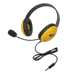 Califone Listening First Headsets with Single 3.5mm Plugs, Yellow (CAF2800YLT)
