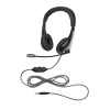 Califone NeoTech 1025MT Mid-Weight, On-Ear Stereo Headset with Gooseneck Microphone, 3.5mm Plug, Black (CAF1025MT)