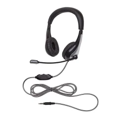 Califone NeoTech 1025MT Mid-Weight, On-Ear Stereo Headset with Gooseneck Microphone, 3.5mm Plug, Black (CAF1025MT)