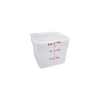 Food Storage Containers<Cambro 6 Qt. CamSquare® Food Storage Container, 8 3/8" L x 8 3/8" W x 7 1/4" H, White (6SFSP148)