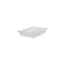 Food Storage Containers<Cambro 1/2 Size 2 1/2" Deep Camwear® Food Pan, 2 1/2" H x 12 3/4" W x 10 3/8" D, Clear (22CW135)