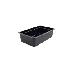 Food Storage Containers<Cambro Full Black Plastic Food Pan, 5 4/5" H x 20 7/8" W x 12 5/6" D, Clear (16CW110)