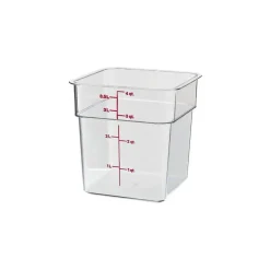 Food Storage Containers<Cambro 4SFSCW135, 4 qt Polycarbonate Food Storage Container - Camwear CamSquare