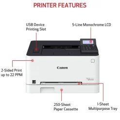 Color Printers<Canon imageCLASS LBP632Cdw Wireless Color Laser Printer, Single-Function, Print (LBP632CDW)