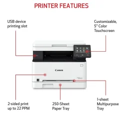 Color Printers<Canon imageCLASS MF653Cdw Wireless Color Laser Printer, All-In-One, Print, Scan, Copy (MF653CDW)