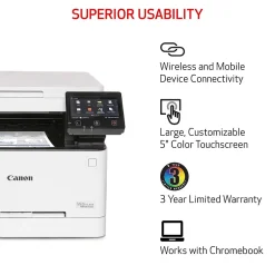 Color Printers<Canon imageCLASS MF653Cdw Wireless Color Laser Printer, All-In-One, Print, Scan, Copy (MF653CDW)