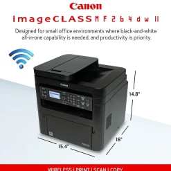 Black & White Printers<Canon ImageCLASS MF264dw II Wireless Black & White All-in-One Laser Printer (5938C020)