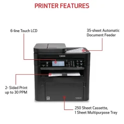 Black & White Printers<Canon imageCLASS MF267dw II Wireless Black & White Laser Printer, All-In-One, Print, Scan, Copy, Fax (5938C010)