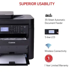 Black & White Printers<Canon imageCLASS MF273dw Wireless Black & White Laser Printer, All-In-One, Print, Scan, Copy