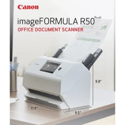 Desktop Scanners<Canon imageFORMULA R50 USB Document Scanner, White (4823C001)