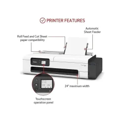 Color Printers<Canon ImagePROGRAF TC-20 Wireless Color Wide-Format Inkjet Printer, Single-Function, Supertank, Print (5815C002)