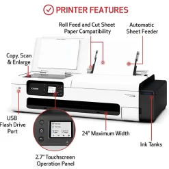 Color Printers<Canon imagePROGRAF TC-20M Wireless Wide Format Color All-In-One Inkjet Printer (5816C002)