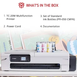 Color Printers<Canon imagePROGRAF TC-20M Wireless Wide Format Color All-In-One Inkjet Printer (5816C002)