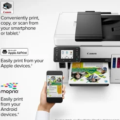 Color Printers<Canon MegaTank MAXIFY GX7021 Wireless Color All-in-One Inkjet Printer (4471C037)
