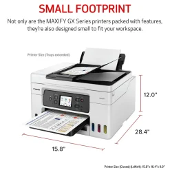 Color Printers<Canon MegaTank MAXIFY GX4020 Wireless Color All-in-One Inkjet Printer (5779C002)