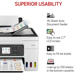 Color Printers<Canon MegaTank MAXIFY GX4020 Wireless Color All-in-One Inkjet Printer (5779C002)