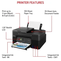 All-In-One Printers<Canon MegaTank PIXMA G4270 Wireless Color All-in-One Inkjet Printer (5807C002)
