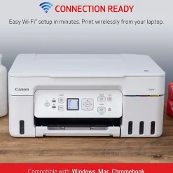 Color Printers<Canon PIXMA MegaTank G3270 WH Wireless Color Inkjet Printer, All-In-One Supertank, Print, Scan, Copy (G3270 WH) White