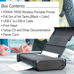 Instant Photo Printers<Canon PIXMA TR150 Wireless Color Inkjet Printer, Single-Function, Print (TR150)