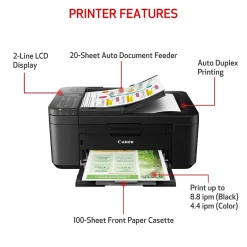 Instant Photo Printers<Canon PIXMA TR4720 Wireless Color Inkjet Printer, All-In-One, Print, Scan, Copy, Fax (21-MFP4)