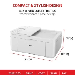 Color Printers<Canon PIXMA TR4720 Wireless Color Inkjet Printer, All-In-One, Print, Scan, Copy, Fax (TR4720 WHITE)