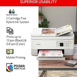 Color Printers<Canon PIXMA TR7020a Wireless Color Inkjet Printer, All-In-One, Print, Scan, Copy (TR7020A WHITE)