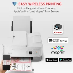 Color Printers<Canon PIXMA TR7020a Wireless Color Inkjet Printer, All-In-One, Print, Scan, Copy (TR7020A WHITE)