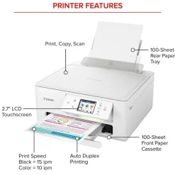 Color Printers<Canon PIXMA TS7720 Wireless Color Inkjet Printer, All-In-One, Print, Scan, Copy (TS7720)