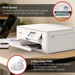 Color Printers<Canon PIXMA TS7720 Wireless Color Inkjet Printer, All-In-One, Print, Scan, Copy (TS7720)
